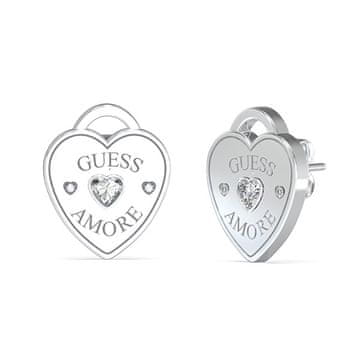 Guess Uhani srčki iz jekla Guess Amore JUBE05058JWRHT/U