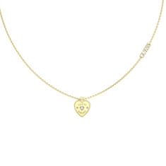 Guess Čudovita pozlačena ogrlica Guess Amore JUBN05052JWYGWHT/U