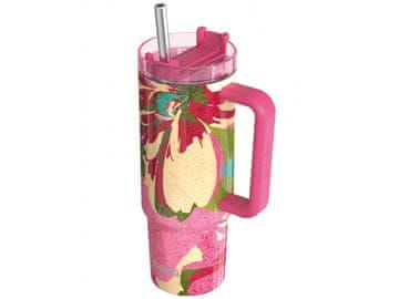 QUOKKA Quokka Stream, Termo skodelica iz nerjavečega jekla Pink Flambé, 950ml, 40030