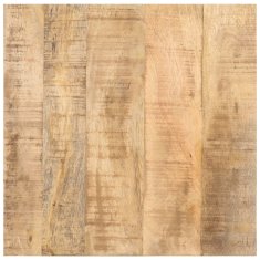 Vidaxl Stranska mizica s kolesi 40x40x42 cm robusten mangov les