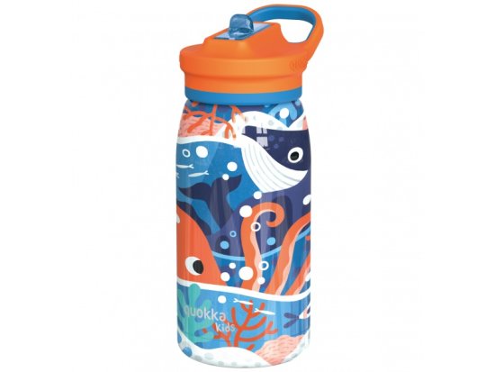 QUOKKA Quokka Kids Pop, Steklenica iz nerjavečega jekla / termos s slamico Ocean, 445ml, 40247