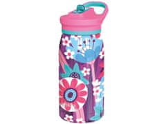 QUOKKA Quokka Kids Pop, Steklenica iz nerjavečega jekla s slamico Blooming Garden, 445ml, 40248