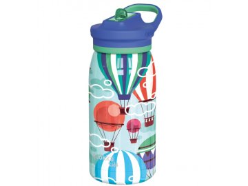 QUOKKA Quokka Kids Pop, Steklenica iz nerjavečega jekla / termos s slamico Baloni, 445ml, 40251