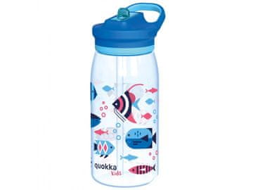 QUOKKA Quokka Kids Glow, Plastična steklenica s slamico Sea Life, 580ml, 40280