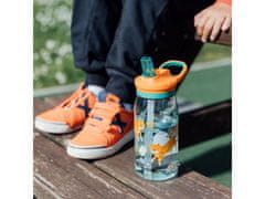 QUOKKA Quokka Kids Glow, Plastična steklenica s slamico Tigers, 580ml, 40281