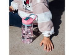 QUOKKA Quokka Kids Glow, Plastična steklenica s slamico Melodic Flowers, 580ml, 40284