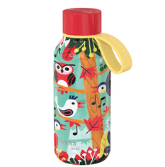 QUOKKA Quokka Kids Solid, Steklenica / termos iz nerjavečega jekla z zanko Grove Birds, 330ml, 40149