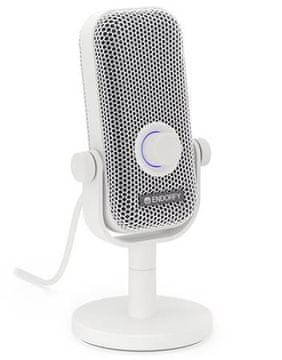 Endorfy Solum Voice S Onyx Mikrofon, žični, stojalo, izskočni filter, RGB osvetlitev, 3,5 mm priključek, USB-C, rdeča na USB-A, bela
