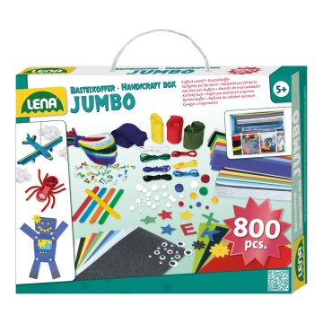 LENA Ustvarjalni kovček Jumbo blue 800 kosov
