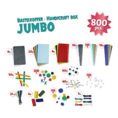 LENA Ustvarjalni kovček Jumbo blue 800 kosov