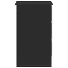 Vidaxl Pisalna miza črna 90x45x76 cm iverna plošča