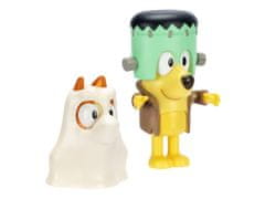 TM Toys Bluey Komplet štirih figuric za noč čarovnic, maškarni ples, figurice, gibljivi deli 3+