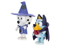 TM Toys Bluey Komplet štirih figuric za noč čarovnic, maškarni ples, figurice, gibljivi deli 3+