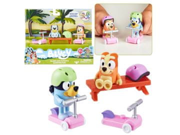 TM Toys  Bluey in Bingo Komplet figuric za vožnjo s skuterjem, figurice za otroke 3+