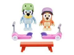 TM Toys  Bluey in Bingo Komplet figuric za vožnjo s skuterjem, figurice za otroke 3+