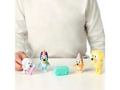TM Toys Bluey Komplet štirih figuric Pass the Parcel, ladijske figurice, gibljivi deli 3+