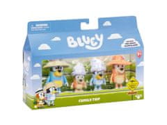 TM Toys Bluey Komplet figuric za družinski izlet, figurice, gibljivi deli 3+