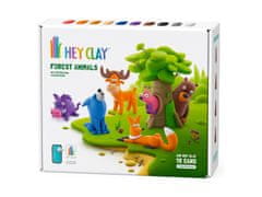 HEY CLAY Hey Clay Gozdne živali, plastična masa + dodatki, glina za modeliranje, 15 barv