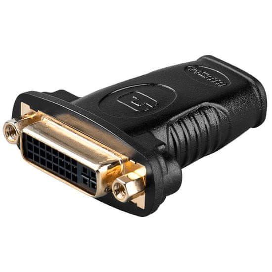 Goobay HDMI na DVI črn adapter