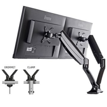 iiyama DS3002C-B1 za 2 monitorja do 27'' namizni nosilec