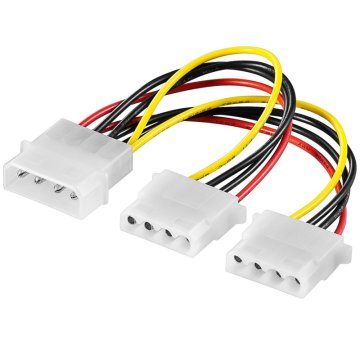 Goobay molex 1x HDD (moški)/ 2x HDD (ženski) 4-pin za trdi disk/CD-ROM adapter napajalni kabel