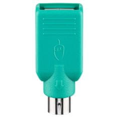 Goobay USB-A (Ž) na Mini-DIN 6 PS/2 (M) miška/tipkovnica zelen adapter