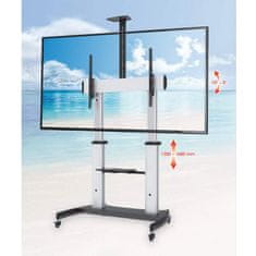 Manhattan 60" do 100" 100KG monitor večnamenski voziček nosilec stojalo