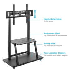 Manhattan 37" do 100" 150KG monitor večje obremenitve večnamenski voziček