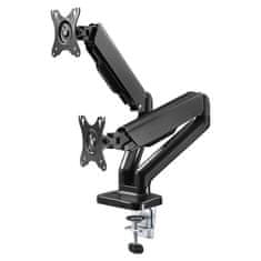 Goobay za 2 monitorja 17"- 32" 9kg plinska vzmet namizni nosilec