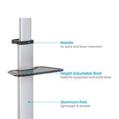 Manhattan 37" do 86" 50KG monitor 10 do 5° nagibni 90° rotacijski večnamenski voziček nosilec stojalo