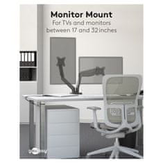 Goobay za 2 monitorja 17"- 32" 9kg plinska vzmet namizni nosilec