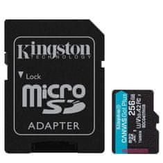 Kingston Canvas Go! Plus microSD 256GB Class 10 UHS-I U3 V30 A2 adapter (SDCG4/256GB) spominska kartica