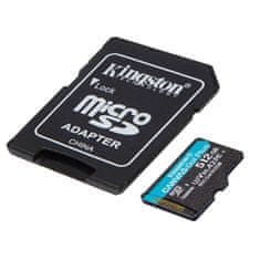 Kingston Canvas Go! Plus microSD 512GB Class 10 UHS-I U3 V30 A2 adapter (SDCG4/512GB) spominska kartica
