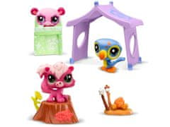 HASBRO Littlest Pet Shop Komplet figuric za kampiranje, živali + dodatki, premične figurice 4+
