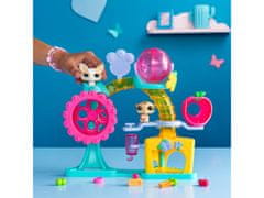 HASBRO Littlest Pet Shop Komplet figuric Fun Factory, živali + dodatki, premične figurice 4+