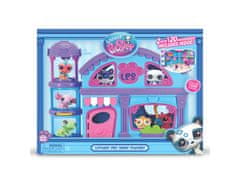 HASBRO Littlest Pet Shop Trgovina z živalmi + 2 figurici, živali, premične figurice 4+
