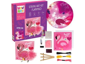 TM Toys Wow Box Flamingo Ustvarjalni komplet za tkanje za otroke, String Art DIY