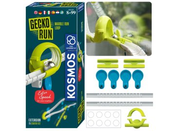TM Toys Gecko Run Fleksibilna navpična kroglična steza Kosmos - Loop dopolnilni set, konstrukcijska igrača 8+