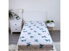 Disney DISNEY Stitch Bela, otroška posteljnina z elastičnim trakom, 100 % bombaž, 90x200cm+25cm, OEKO-TEX