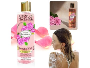 Jeanne En Provence Jeanne en Provence - Rose Envoûtant Naravno negovalno olje za prhanje z vonjem vrtnice 250ml