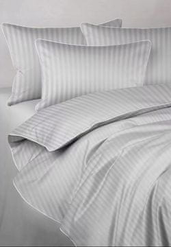 shumee Posteljnina SAN ANTONIO iz damasta, svetlo siva z belim robom, 200x200 MARO HOME