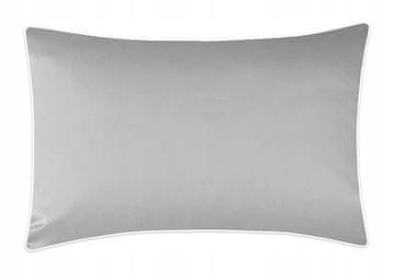 shumee Prevleka za vzglavnik iz bombažnega satena MARO HOME, svetlo siva z belim robom, 50x70