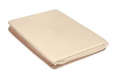 shumee Dvostranska posteljna garnitura saten 220x200 + 2x70x80 svetlo/temno bež MATEX