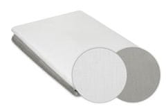 shumee Dvostranska posteljna garnitura iz satena 140x200 + 70x80 bela/siva MATEX