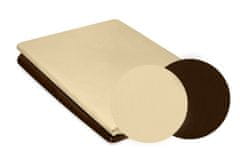 shumee Dvostranska posteljna garnitura iz satena 160x200 + 2x70x80 svetlo bež/rjava MATEX