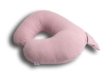 BabyMatex Dolžina pozicionirne blazine 150 miniRELAX muslin 12 umazano roza