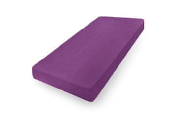 shumee PREMIUM žersej oprijeta rjuha z elastiko 130x190, 140x200x20, vijolična_23, MATEX