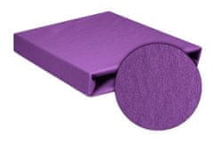 shumee PREMIUM žersej oprijeta rjuha z elastiko 130x190, 140x200x20, vijolična_23, MATEX
