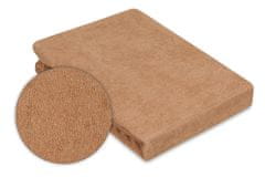 shumee FROTTE PREMIUM oprijeta rjuha z elastiko 130x190, 140x200x20 svetlo rjava_17 MATEX