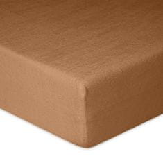shumee FROTTE PREMIUM oprijeta rjuha z elastiko 130x190, 140x200x20 svetlo rjava_17 MATEX